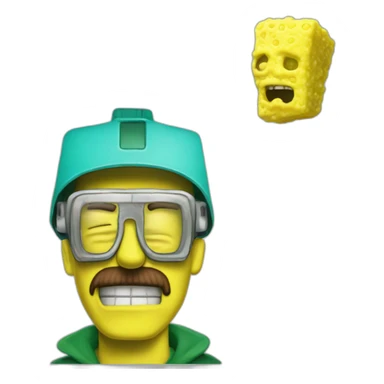breaking bad in sponge bob sticker