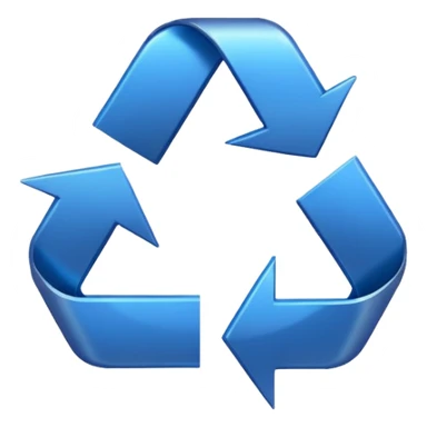 blue arrows making recycle sticker