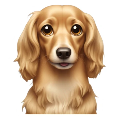 Long haired weenie dog sticker