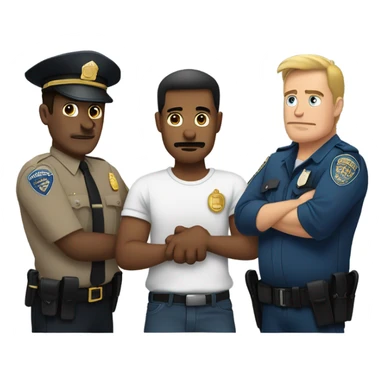 Guy getting handcuffed  sticker