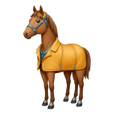 Horse wearing jacket sticker