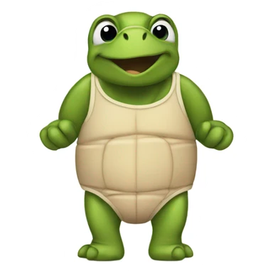 Turtle wearing underwear sticker