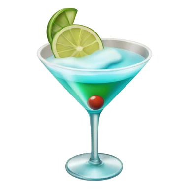martini cocktail with foam sticker