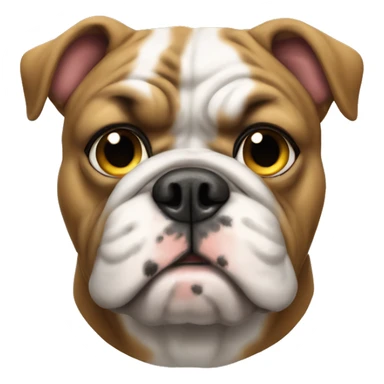 Bulldog in cat suit sticker