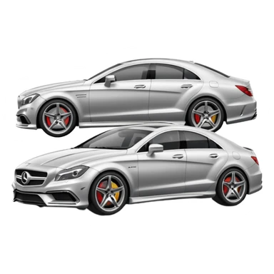 light silver cls63s 2016 sideways sticker