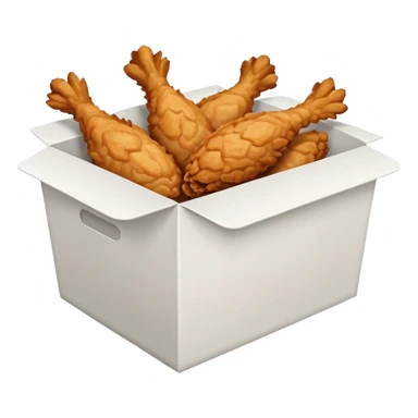white box filled with fried chicken strips sticker