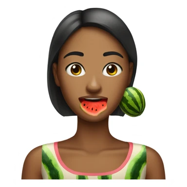 Woman with two watermelons  sticker