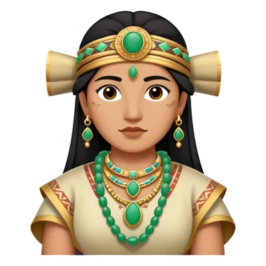 Toltec person with traditional clothing and jade jewelry sticker
