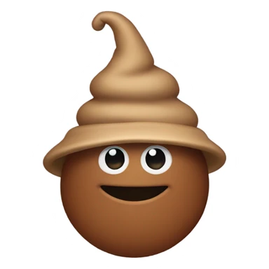 poop wearing a hat sticker