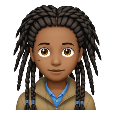 Black dread head with brases sticker