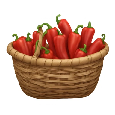 Basket of red peppers sticker