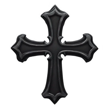 black goth cross  sticker