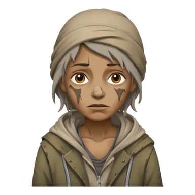 a homeless woman sticker