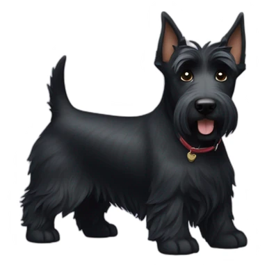 Scottish terrier in macan sticker