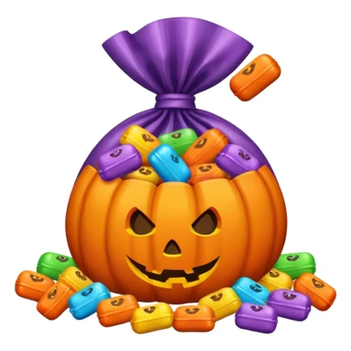 Halloween candies and candy bags sticker