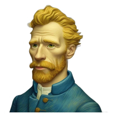 Van Gogh drink beer sticker