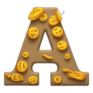 Typography letter Aa sticker