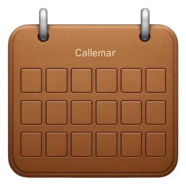 aesthetic brown calendar sticker