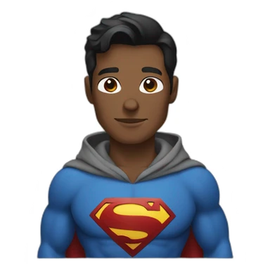 Superman in a hoodie sticker