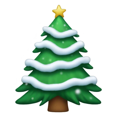 christmas tree with snow on it sticker