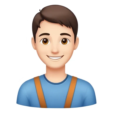 friendly person avatar with a smile sticker