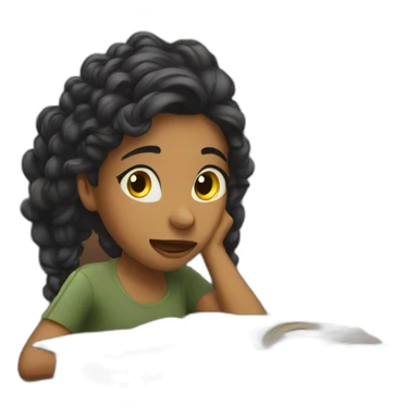 girl annoying when studying sticker