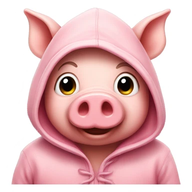 little pig with hood sticker