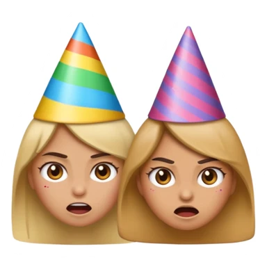Make girl emoji who is angry with her bestie sticker