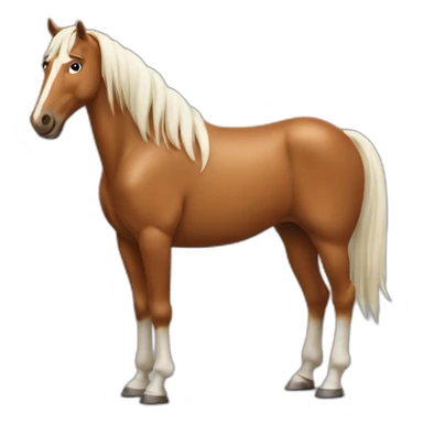 horse shrugging with his legs sticker