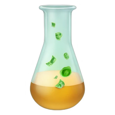 beaker with money sticker