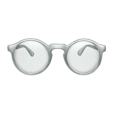 Transparent silver eyeglasses sticker