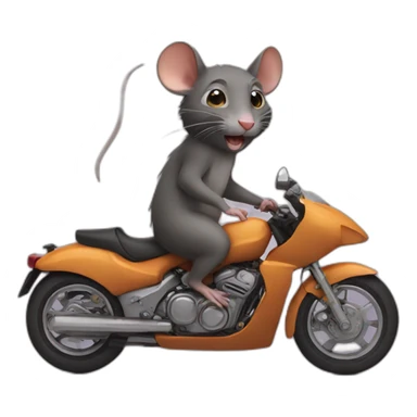 Rat riding a cat sticker