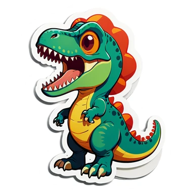 Cute T. rex sticker