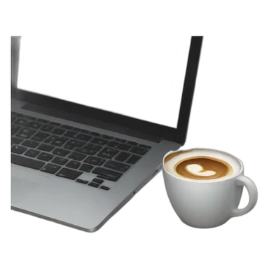 coffee and laptop sticker