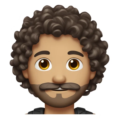 White Boy with dark brown medium length wavy curly hair and a beard and mustache and the prettiest brown eyes you’ve ever seen  sticker