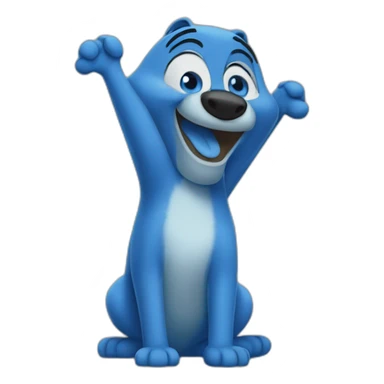 bluey saying hooray sticker