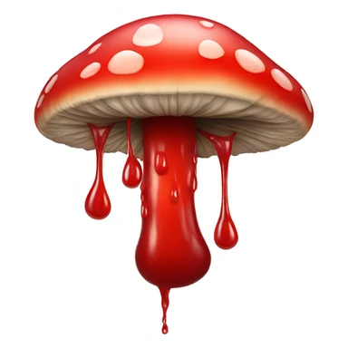 Red Dripping Mushroom sticker