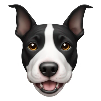 Black and white american bull terrier  sticker