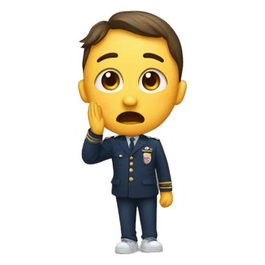 cry emoji saluting sticker