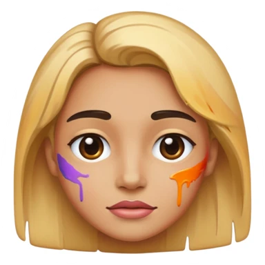 Paint style face sticker