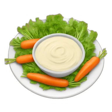 ranch dip with carrots sticker