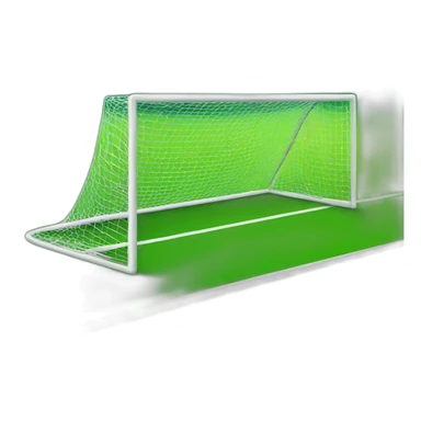 soccer goal on green pitch sticker