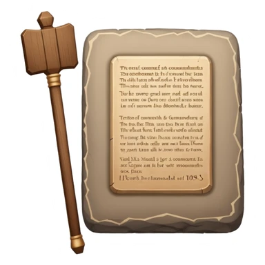 Ten commandments tablets and staff sticker