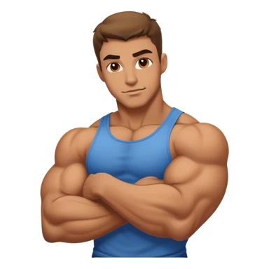 hot guy with big biceps sticker