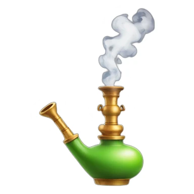 Hookah with smoke sticker