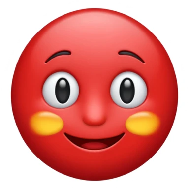 A red colour high quality 3d emoji sticker