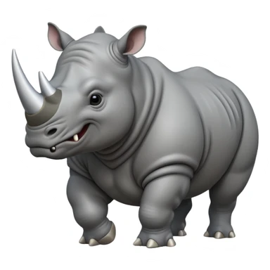 angry rhinoceros sticker