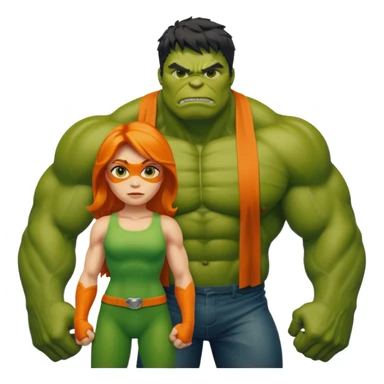 hulk  e fiona sticker
