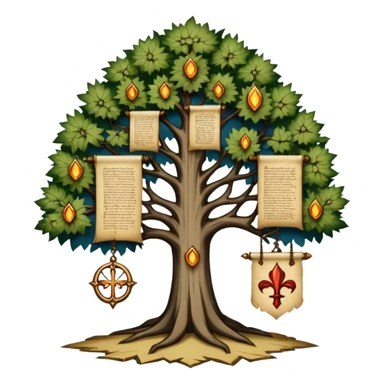 RPG skill tree medieval sticker