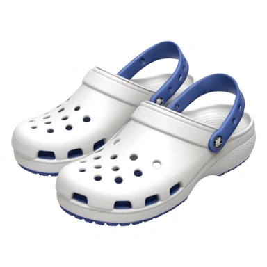 Pure white Crocs clogs, all-white straps and sole, no blue or other colors, matte white material, ventilation holes, dark background, realistic product photo, monochrome white only, no logos. bottom white sticker